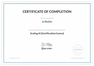 AI scaling certificate